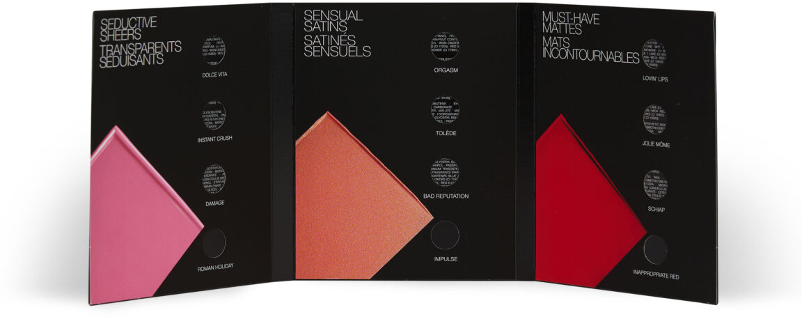 Sensual satins packaging